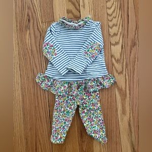 Boden baby girl 2 piece outfit 6-9 mos